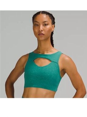 lululemon athletica Everlux Cut-Out medium support sports bra in teal
